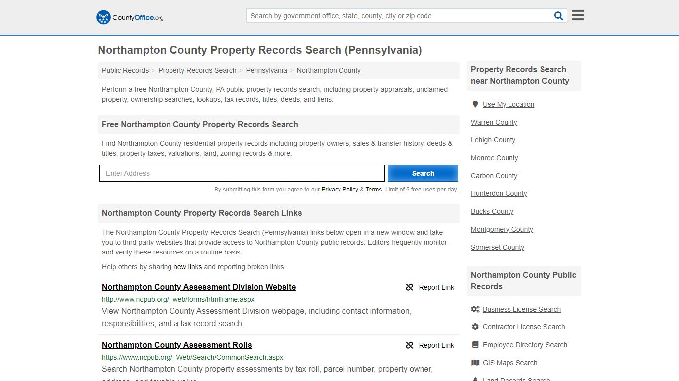 Northampton County Property Records Search (Pennsylvania) - County Office